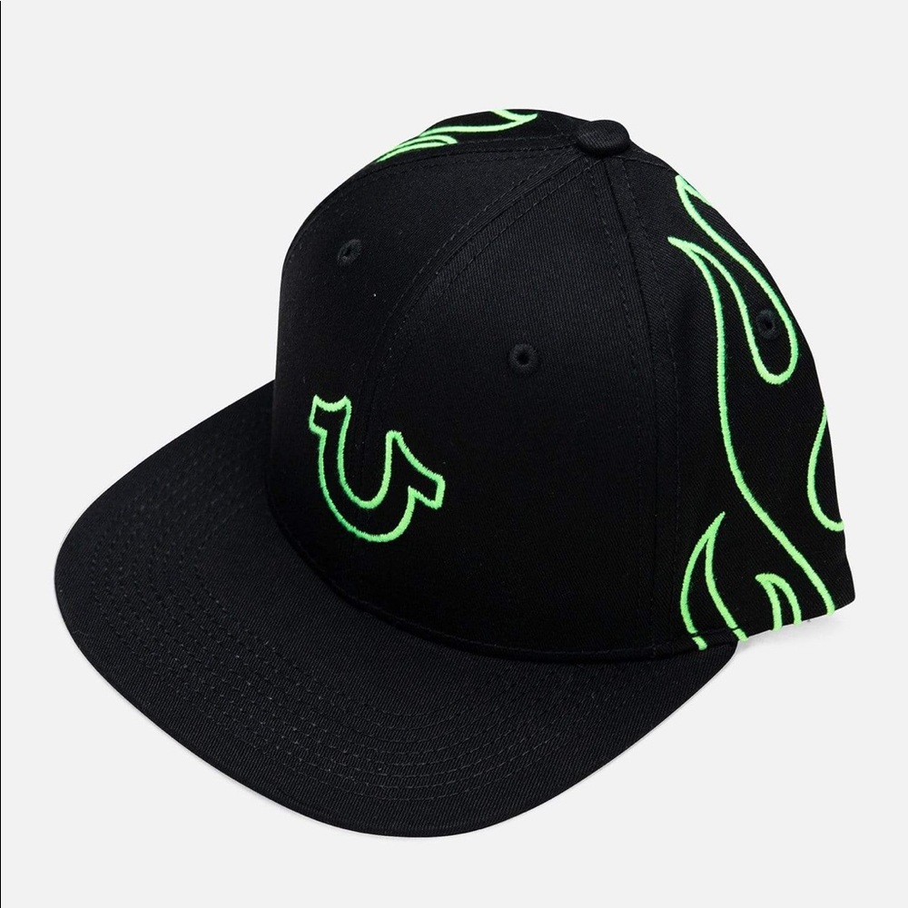 True‎ Religion Side Hit FLAMES Trucker Cap Hat